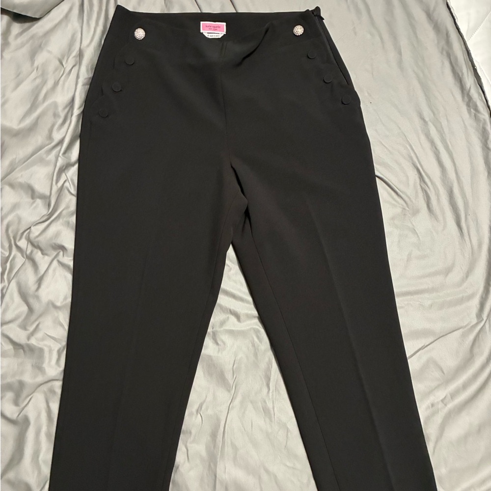 Kate Spade Black Straight Leg Pants